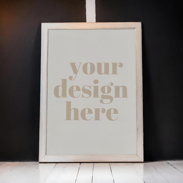 Moderne modèle de vitrine d'art encadré avec cadre d'affiche psd gratuit intérieur rendre mockup gratuit