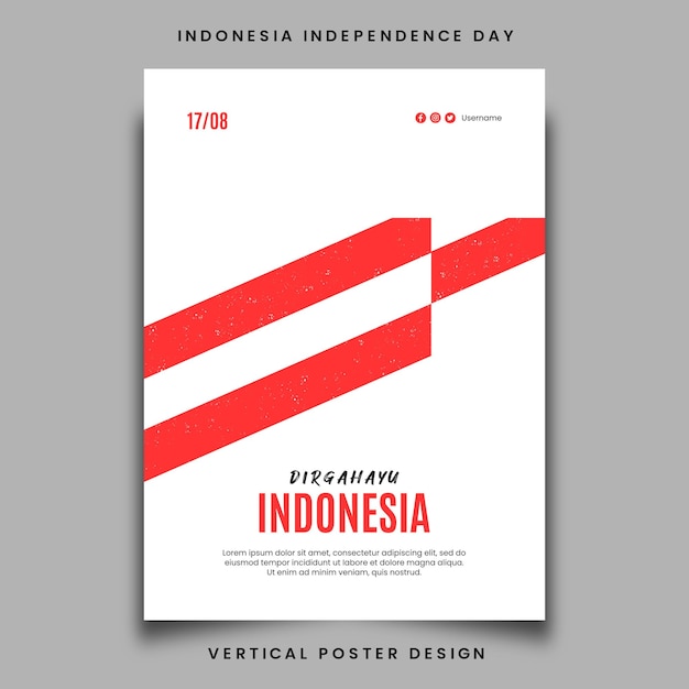 Moderne plakatvorlage dirgahayu indonesien