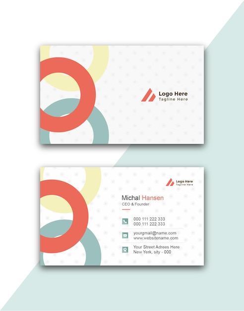Moderne professionelle Visitenkarten-Design-PSD