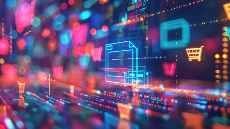 PSD moderne realistische cyber monday-designs einkaufsbannern e-commerce-hintergründe und flyer