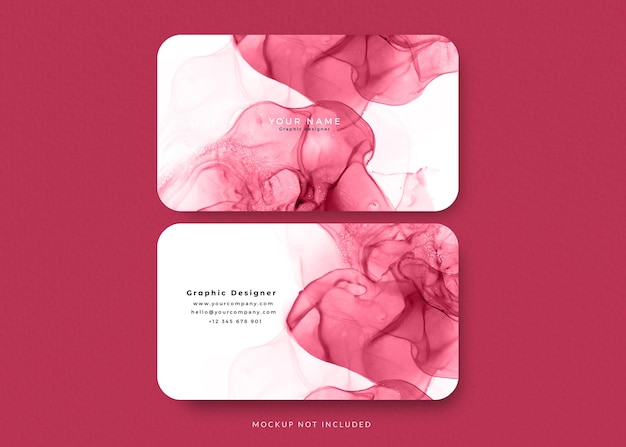 PSD moderne rosafarbene alkoholtinten-designkarte