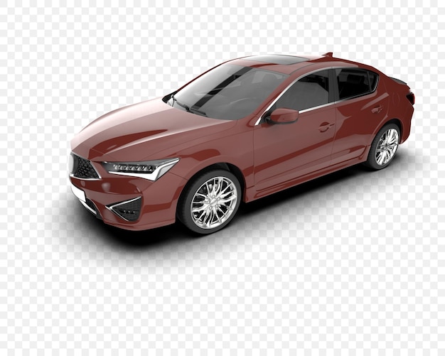 Moderne rote Limousine auf durchsichtigem Hintergrund
