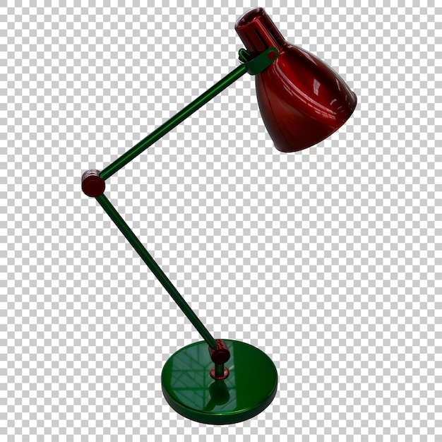 PSD moderne schreibtischlampe auf transparentem hintergrund 3d-darstellung