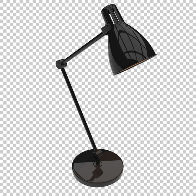 PSD moderne schreibtischlampe isoliert auf durchsichtigem hintergrund 3d-rendering-illustration