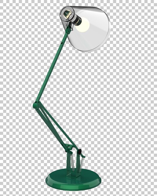 Moderne Schreibtischlampe isoliert auf durchsichtigem Hintergrund 3D-Rendering-Illustration