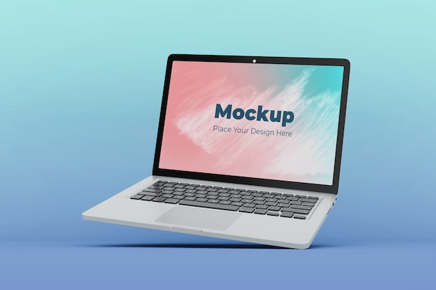 Moderne schwebende Laptop-Bildschirmmodell-Entwurfsschablone