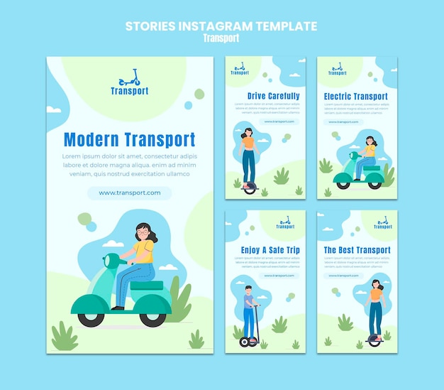 Moderne transport instagram geschichten