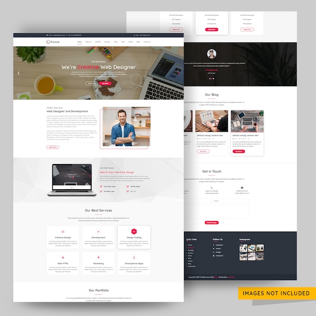 Moderne und kreative Website-Vorlage Agenturvorlage Premium PSD