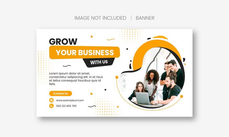 Moderne und saubere Business-Banner-Vorlage 1