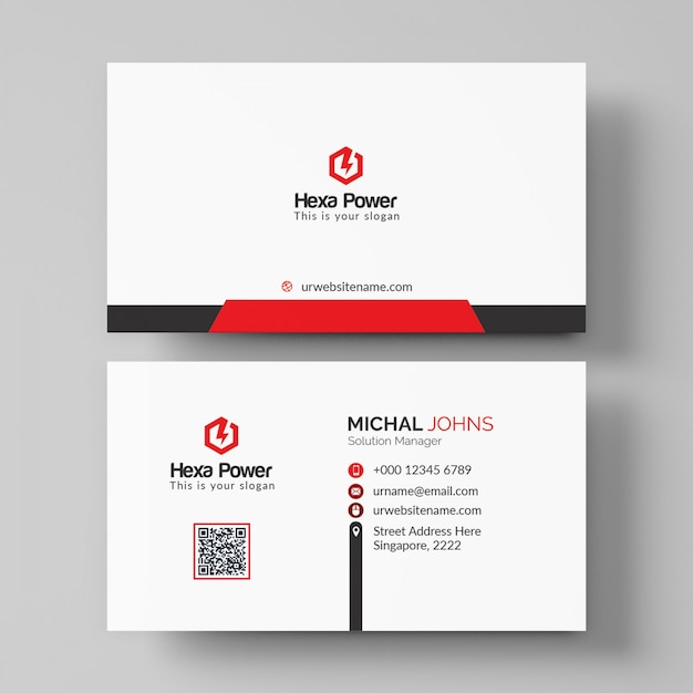 Moderne weiße Visitenkarten-Mockup
