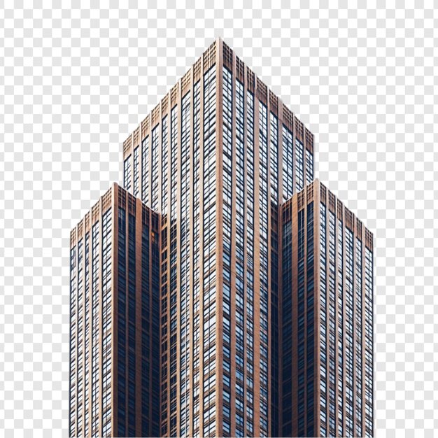 Moderne Wolkenkratzerarchitektur Stadtgebäudesign braune Ziegelsteine Fassade Glasfenster städtische Landschaft