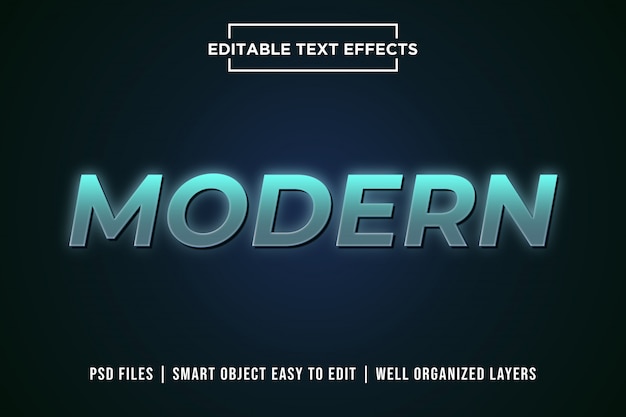 Moderner 3d Text Style Effekt Premium Psd