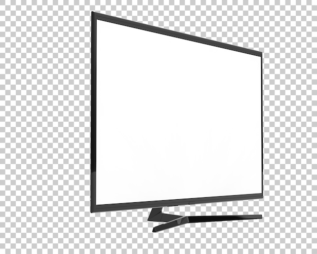 Moderner Fernseher isoliert auf transparentem Hintergrund, 3D-Rendering-Illustration