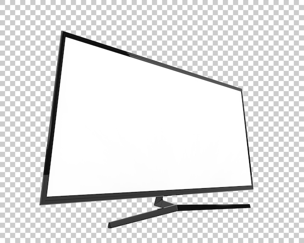 Moderner fernseher isoliert auf transparentem hintergrund, 3d-rendering-illustration