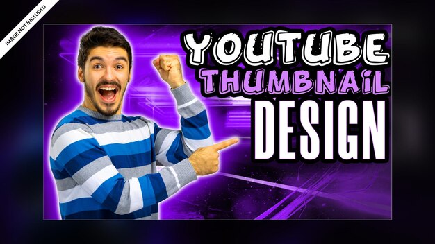 Moderner Glow-Effekt-YouTube-Kanal-Video-Thumbnail-Video-Web-Banner-Premium-PSD-Vorlagendesign