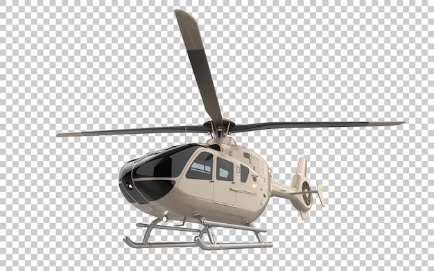 Moderner Hubschrauber auf transparentem Hintergrund 3D-Darstellung