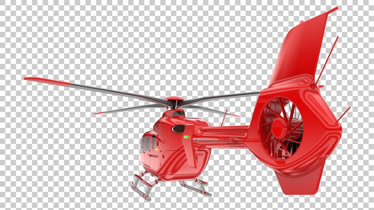 PSD moderner hubschrauber isoliert auf durchsichtigem hintergrund 3d-rendering-illustration
