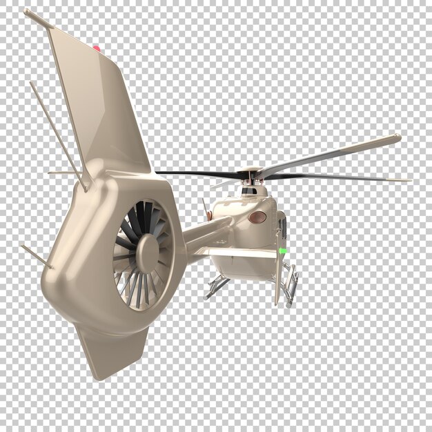 Moderner hubschrauber isoliert auf durchsichtigem hintergrund 3d-rendering-illustration