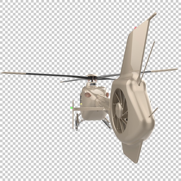 Moderner hubschrauber isoliert auf durchsichtigem hintergrund 3d-rendering-illustration