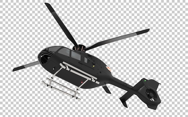 PSD moderner hubschrauber isoliert auf durchsichtigem hintergrund 3d-rendering-illustration