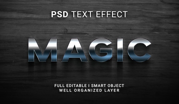 Moderner magischer Texteffekt im 3D-Stil