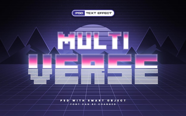 Moderner Retro-Texteffekt mit mehreren Versen