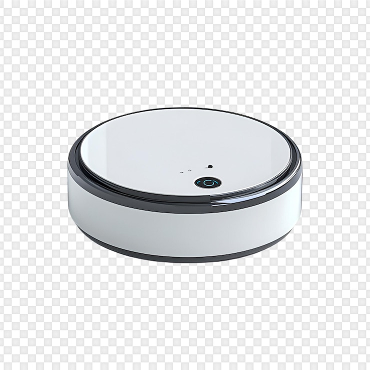 PSD moderner roboter-staubsauger mit kreisförmigem design