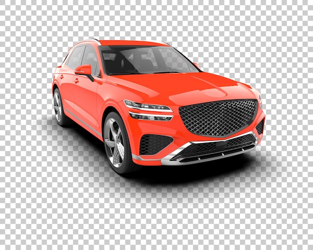 Moderner SUV isoliert auf dem Hintergrund 3D-Rendering-Illustration