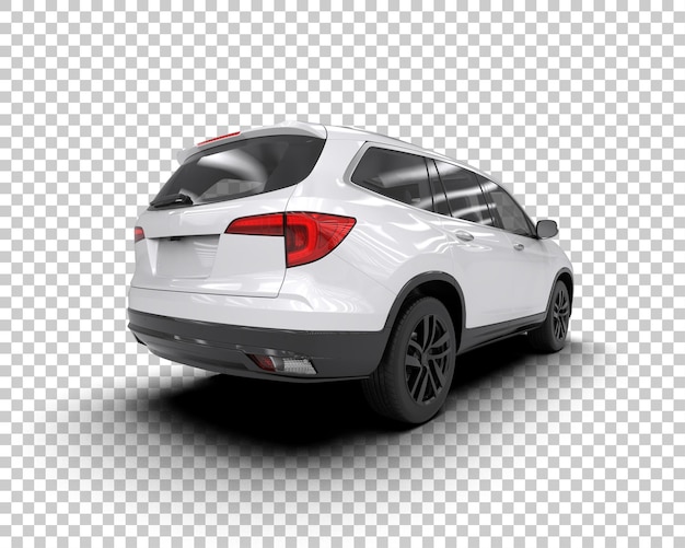 Moderner SUV isoliert auf dem Hintergrund 3D-Rendering-Illustration