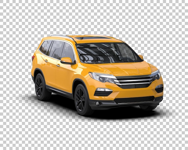 Moderner SUV isoliert auf dem Hintergrund 3D-Rendering-Illustration