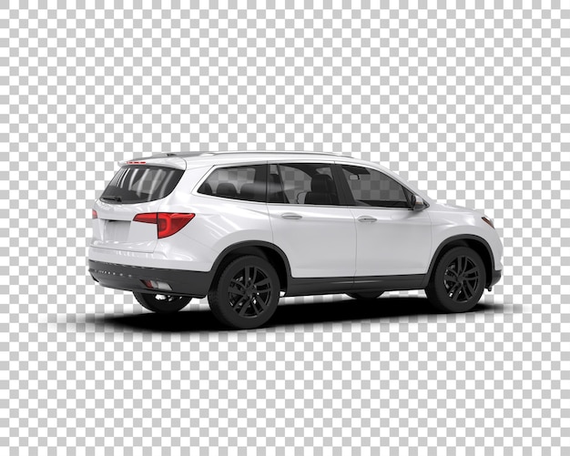 Moderner SUV isoliert auf dem Hintergrund 3D-Rendering-Illustration