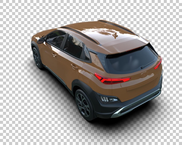 Moderner SUV isoliert auf dem Hintergrund 3D-Rendering-Illustration