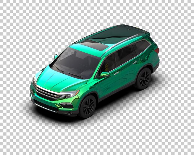 Moderner SUV isoliert auf dem Hintergrund 3D-Rendering-Illustration