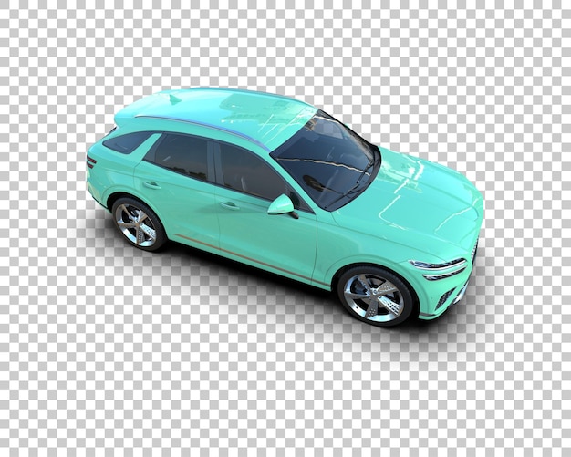 Moderner SUV isoliert auf dem Hintergrund 3D-Rendering-Illustration