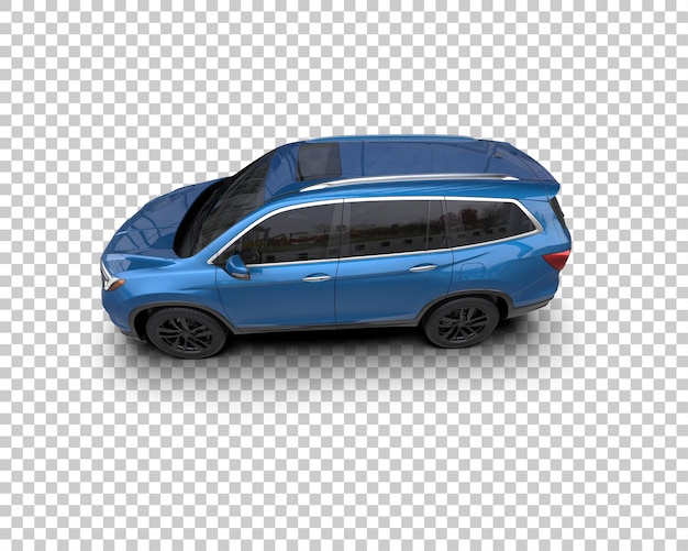 Moderner SUV isoliert auf dem Hintergrund 3D-Rendering-Illustration