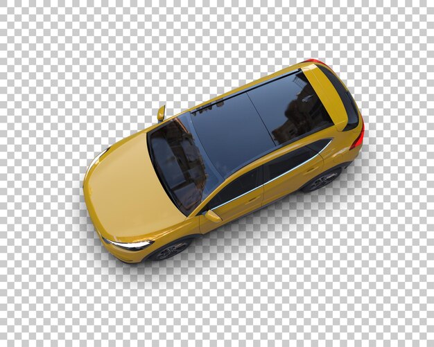Moderner SUV isoliert auf dem Hintergrund 3D-Rendering-Illustration