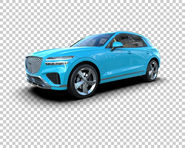 Moderner SUV isoliert auf dem Hintergrund 3D-Rendering-Illustration