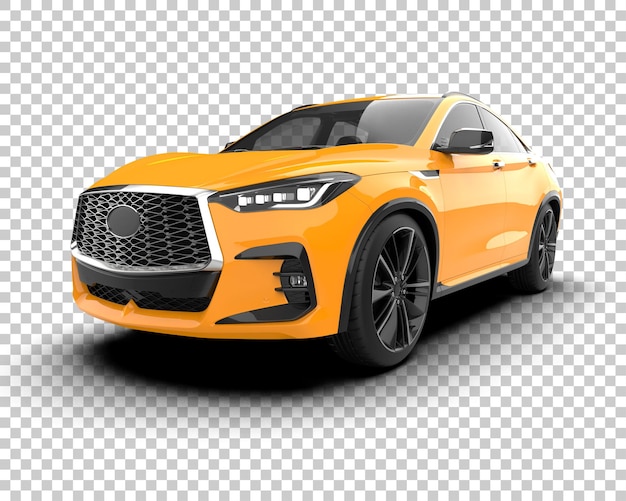 Moderner SUV isoliert auf dem Hintergrund 3D-Rendering-Illustration
