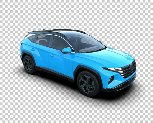 Moderner SUV isoliert auf dem Hintergrund 3D-Rendering-Illustration