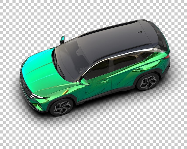 Moderner SUV isoliert auf dem Hintergrund 3D-Rendering-Illustration