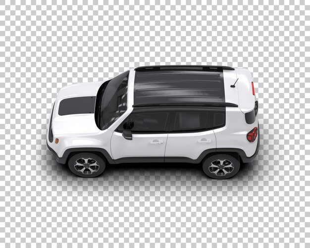 Moderner SUV isoliert auf dem Hintergrund 3D-Rendering-Illustration