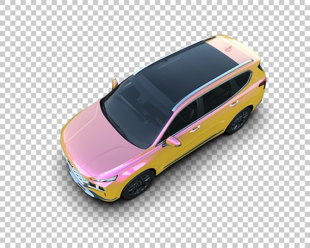 Moderner SUV isoliert auf dem Hintergrund 3D-Rendering-Illustration
