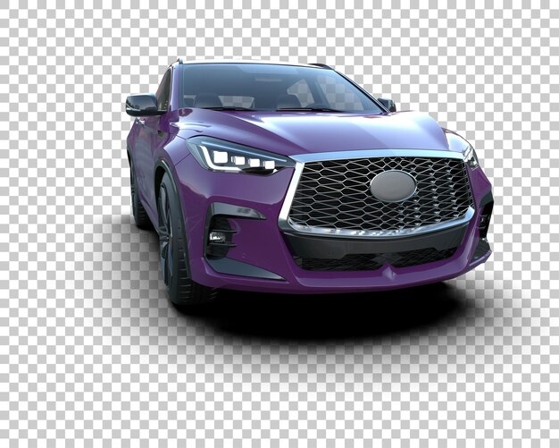 Moderner SUV isoliert auf dem Hintergrund 3D-Rendering-Illustration