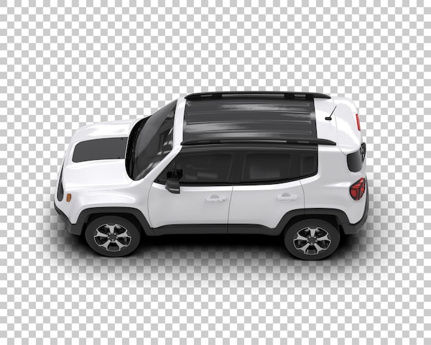 Moderner SUV isoliert auf dem Hintergrund 3D-Rendering-Illustration