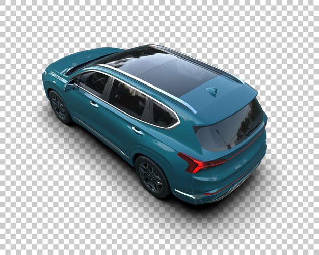 Moderner SUV isoliert auf dem Hintergrund 3D-Rendering-Illustration