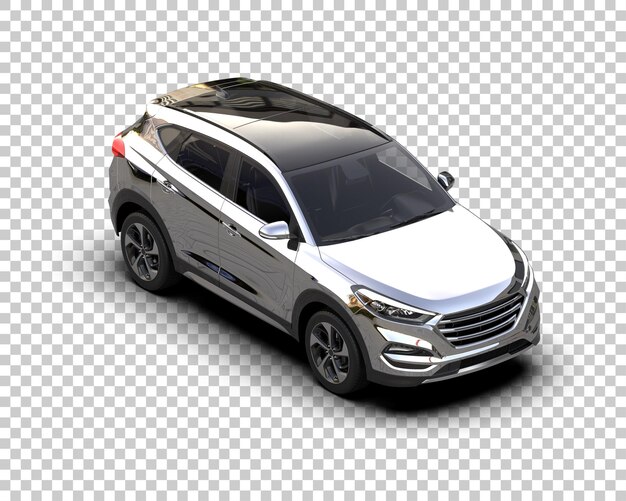 Moderner SUV isoliert auf dem Hintergrund 3D-Rendering-Illustration