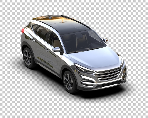 Moderner SUV isoliert auf dem Hintergrund 3D-Rendering-Illustration