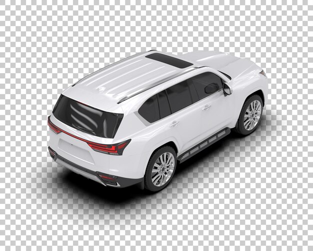 Moderner SUV isoliert auf dem Hintergrund 3D-Rendering-Illustration