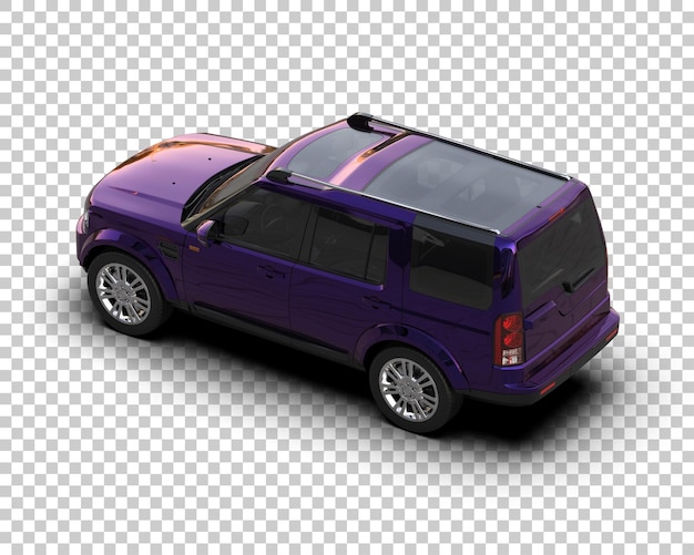 Moderner SUV isoliert auf dem Hintergrund 3D-Rendering-Illustration