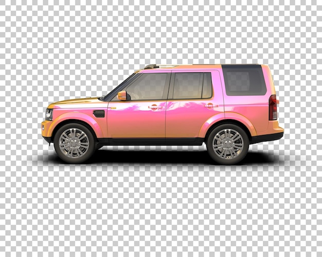 Moderner SUV isoliert auf dem Hintergrund 3D-Rendering-Illustration